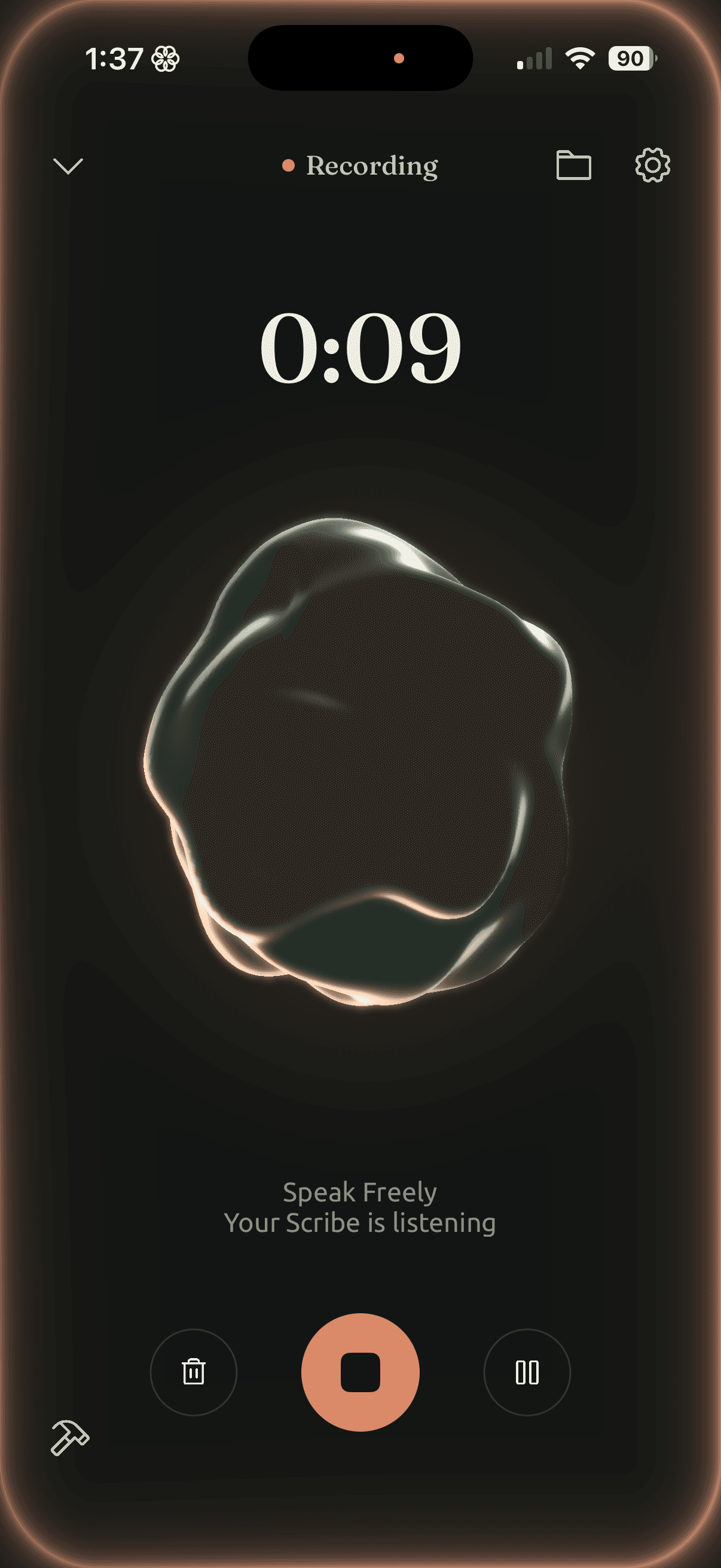 Sanctum listening while you speak.
